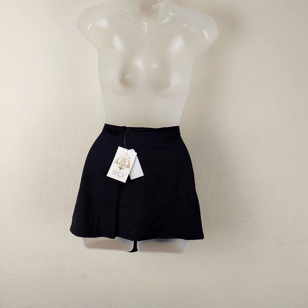 Becca By Rebecca Virtue Black Swim Sarong Skirt Cover Up Medium To Large - Picture 3 of 9